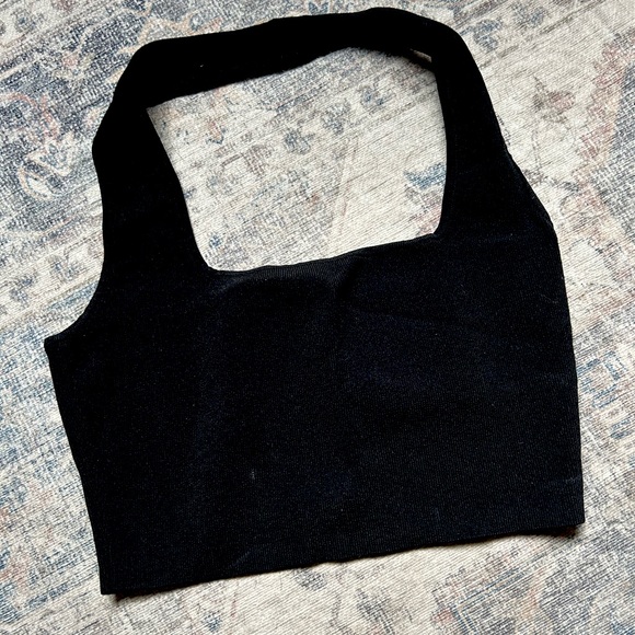 The Drop Women's Greta Fitted Square-Neck Halter Sweater Bralette - Picture 1 of 3